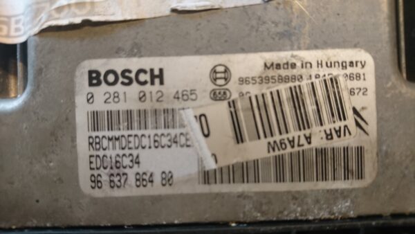 Bosch EDC16 1.4 1.6 HDI ECU - Image 3